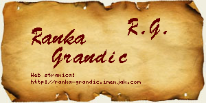 Ranka Grandić vizit kartica